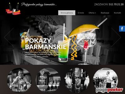 Pokazy barmańskie - drinki molekularne - fontanny alkoholowe