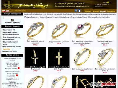Jubiler - Biżuteria złota, srebrna, bursztyn, korale, zegarki,