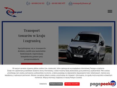 Przeprowadzki, transport - firma Transpol