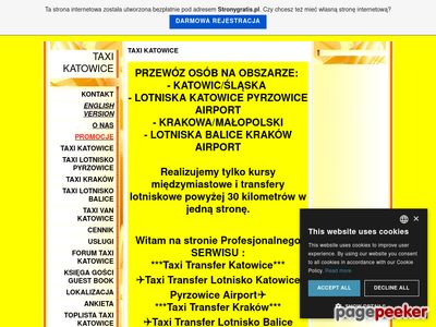 Taxi Transfer Katowice Śląsk-Pyrzowice-Kraków-Balice